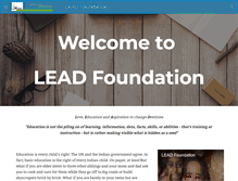 Tablet Screenshot of lead-foundation.org